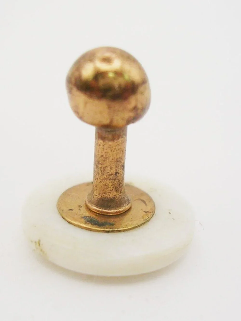 Vintage Antique Collar Stud Cleric Button Mother of Pearl Hard Collar Holder
